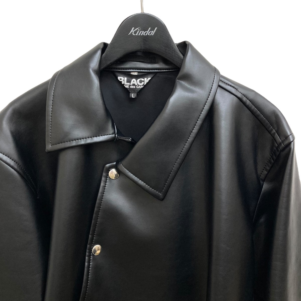 BLACK COMME des GARCONS(ブラックコムデギャルソン) フェイクレザーコーチジャケット1I-J014