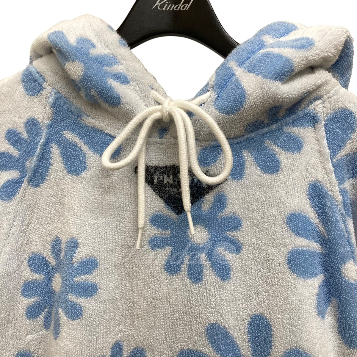 PRADA 22SS／フラワープリントジャカードテリークロスパーカー フーディー UJL09A の古着・中古アイテム