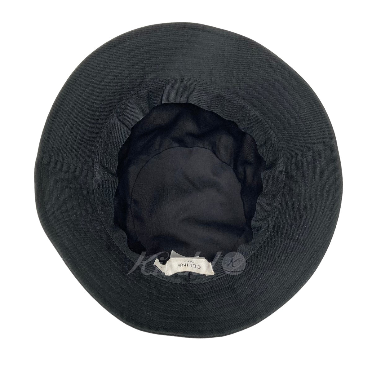 セリーヌ 2AU5B968P ロゴ バケットハット L 帽子 ブラック ブランド-