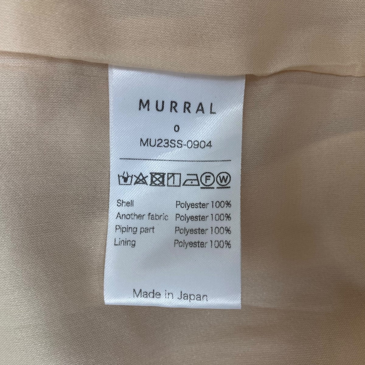 MURRAL(ミューラル) Float dressワンピースMU23SS-0904 MU23SS