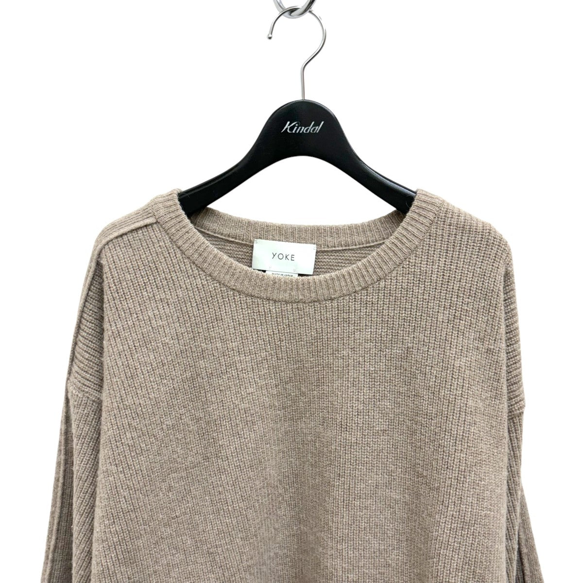 YOKE(ヨーク) 7G ALPACA WOOL CARDIGAN RIB STITCH KNITクルーネックニットYK19AW0065S