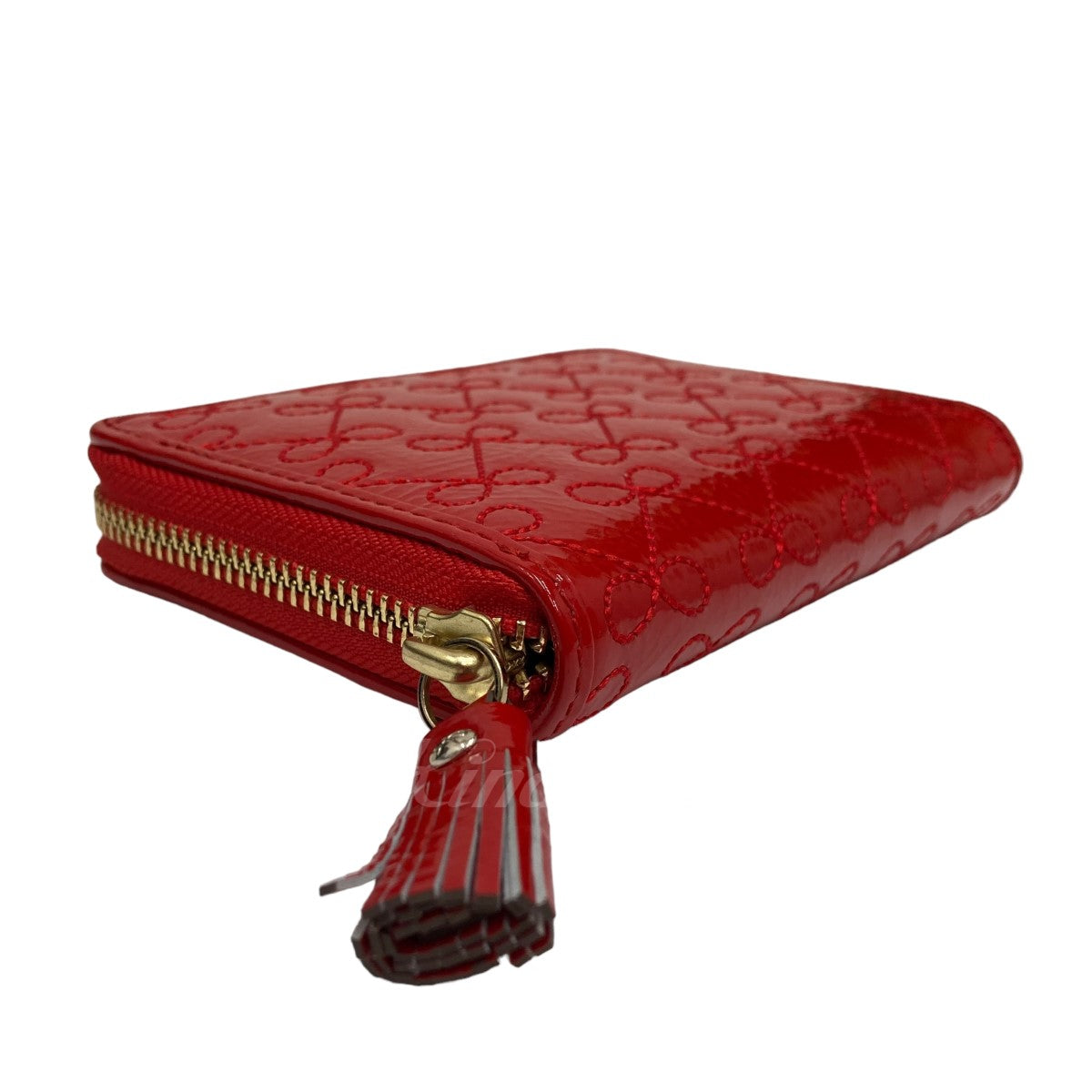 ANYA HINDMARCH(アニヤハインドマーチ) ラウンドジップ 財布 レッド