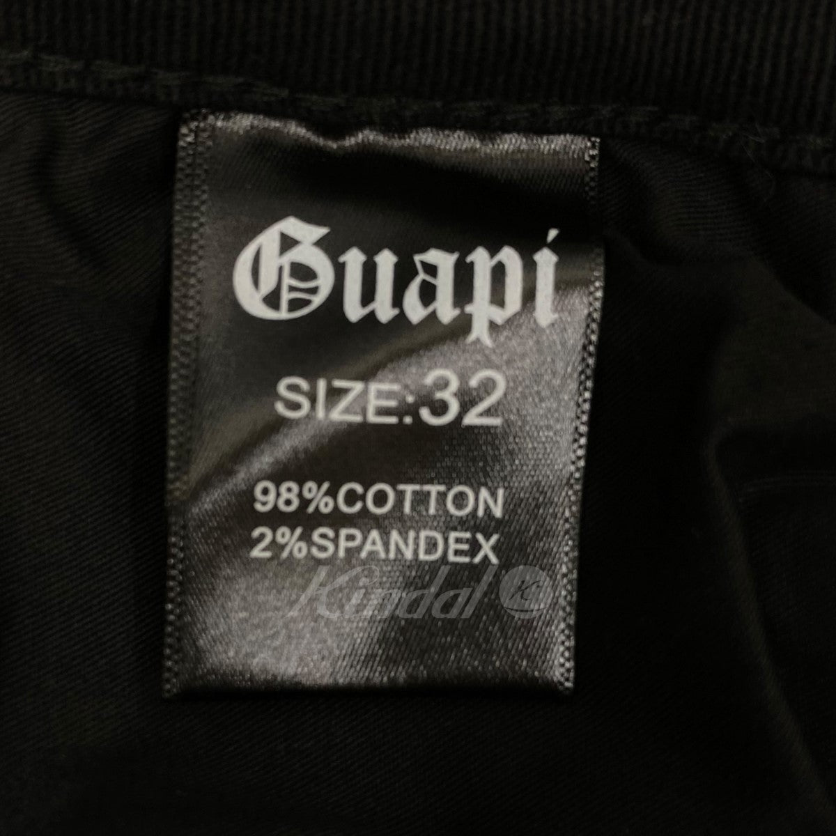 GUAPI(グアピ) スタックデニムパンツ ブラック サイズ 32