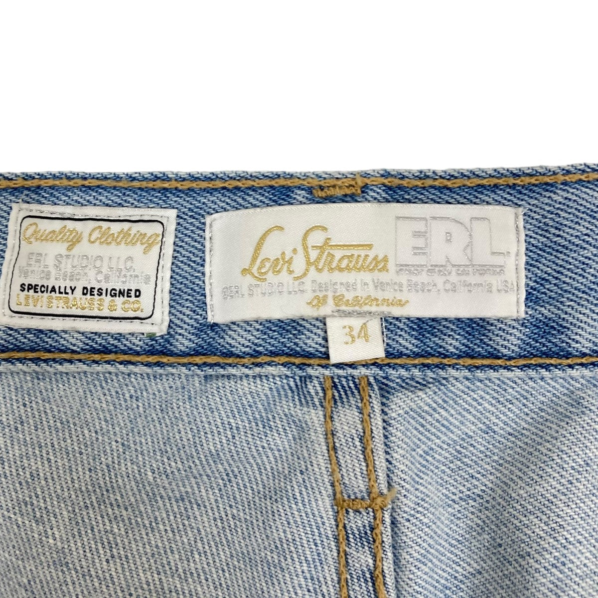 ERL×LEVI'S ショーツ ミディアムショートパンツA5382-0000 A5382-0000 インディゴ サイズ  34｜【公式】カインドオルオンライン ブランド古着・中古通販【kindal】