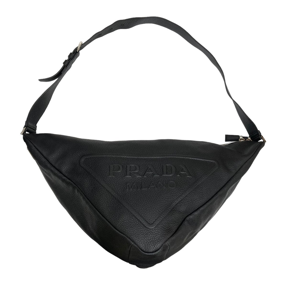 PRADA(プラダ) トライアングル ヴィッテロダイノレザーバッグ2VY007 2VY007 製造番号なし(RFID対応品)  ブラック｜【公式】カインドオルオンライン ブランド古着・中古通販【kindal】