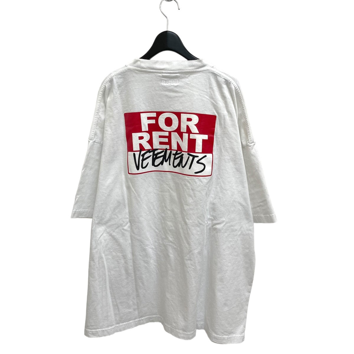 VETEMENTS(ヴェトモン) FOR RENT T-SHIRTS半袖TシャツSS20TR372 SS20TR372 ホワイト サイズ  S｜【公式】カインドオルオンライン ブランド古着・中古通販【kindal】