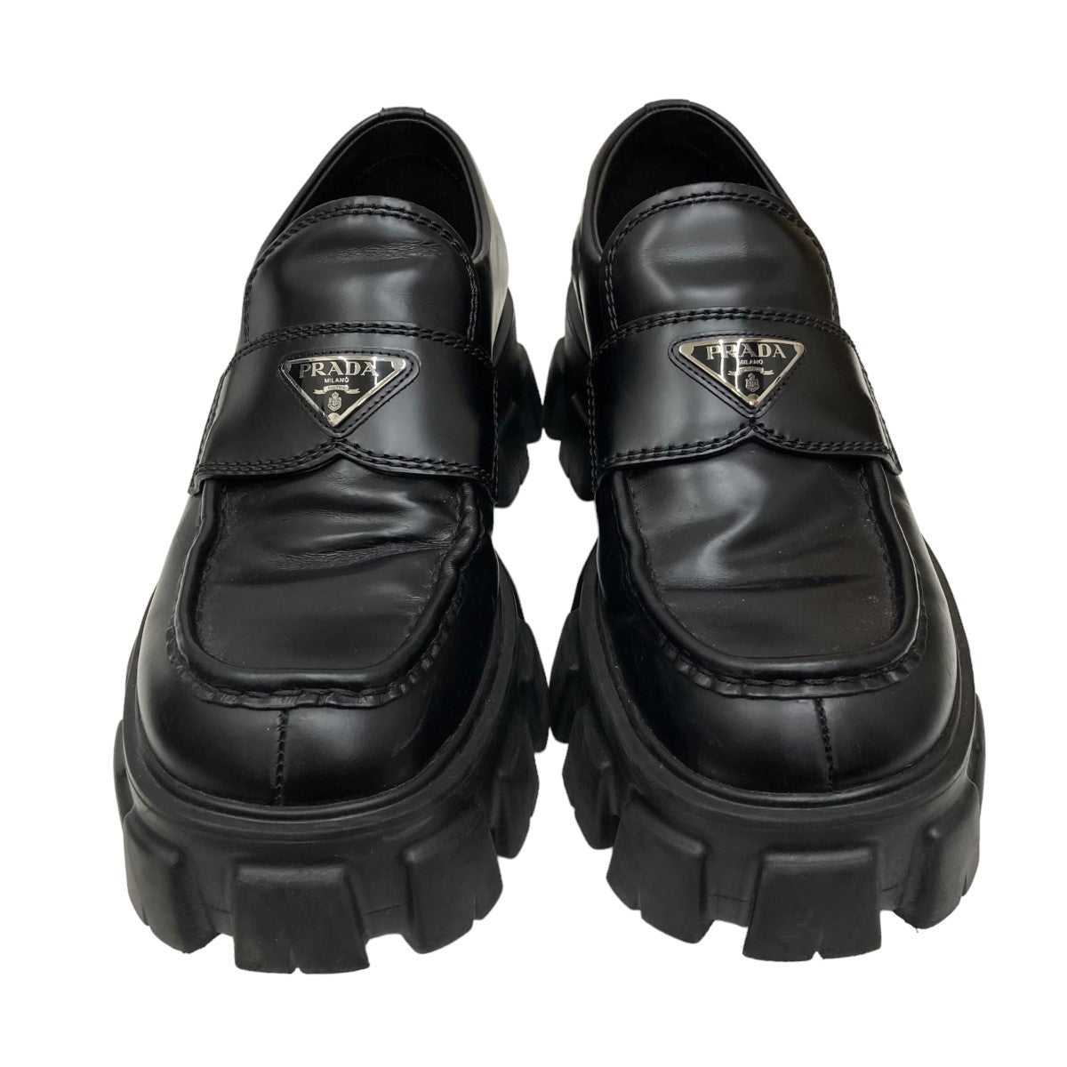 PRADA(プラダ) モノリスレザーローファー2DE129 2DE129 ブラック 
