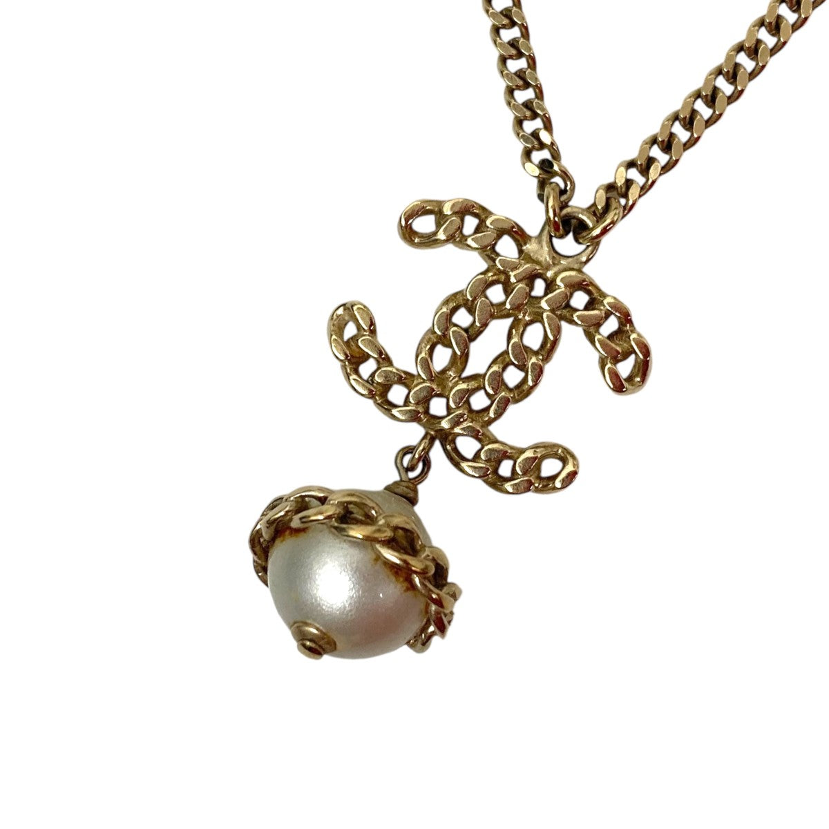 CHANEL(シャネル) ココマーク パールネックレス ゴールド｜【公式