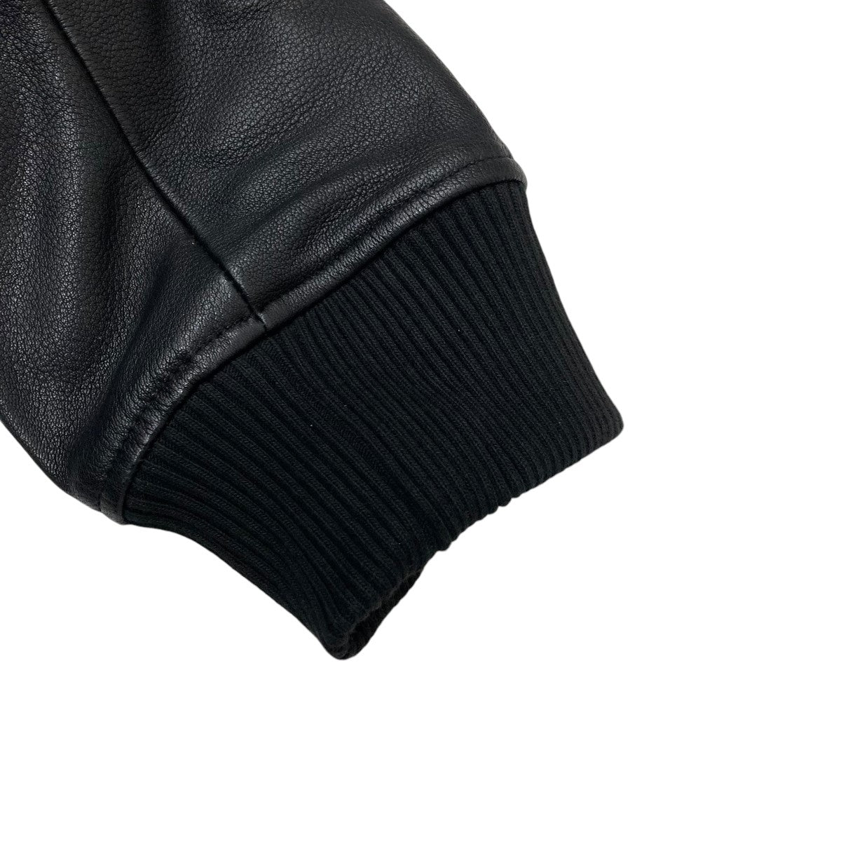 BLACKUP アーロンレザージャンパー ブラック S ライダースジャケット レザージャケット 革ジャン[品番