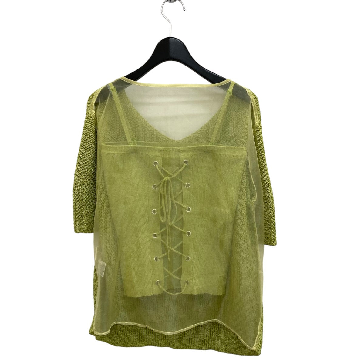 AMERI(アメリ) MEDI BACK SHEER KNIT TOPニット02110150400 02110150400 グリーン サイズ  16｜【公式】カインドオルオンライン ブランド古着・中古通販【kindal】