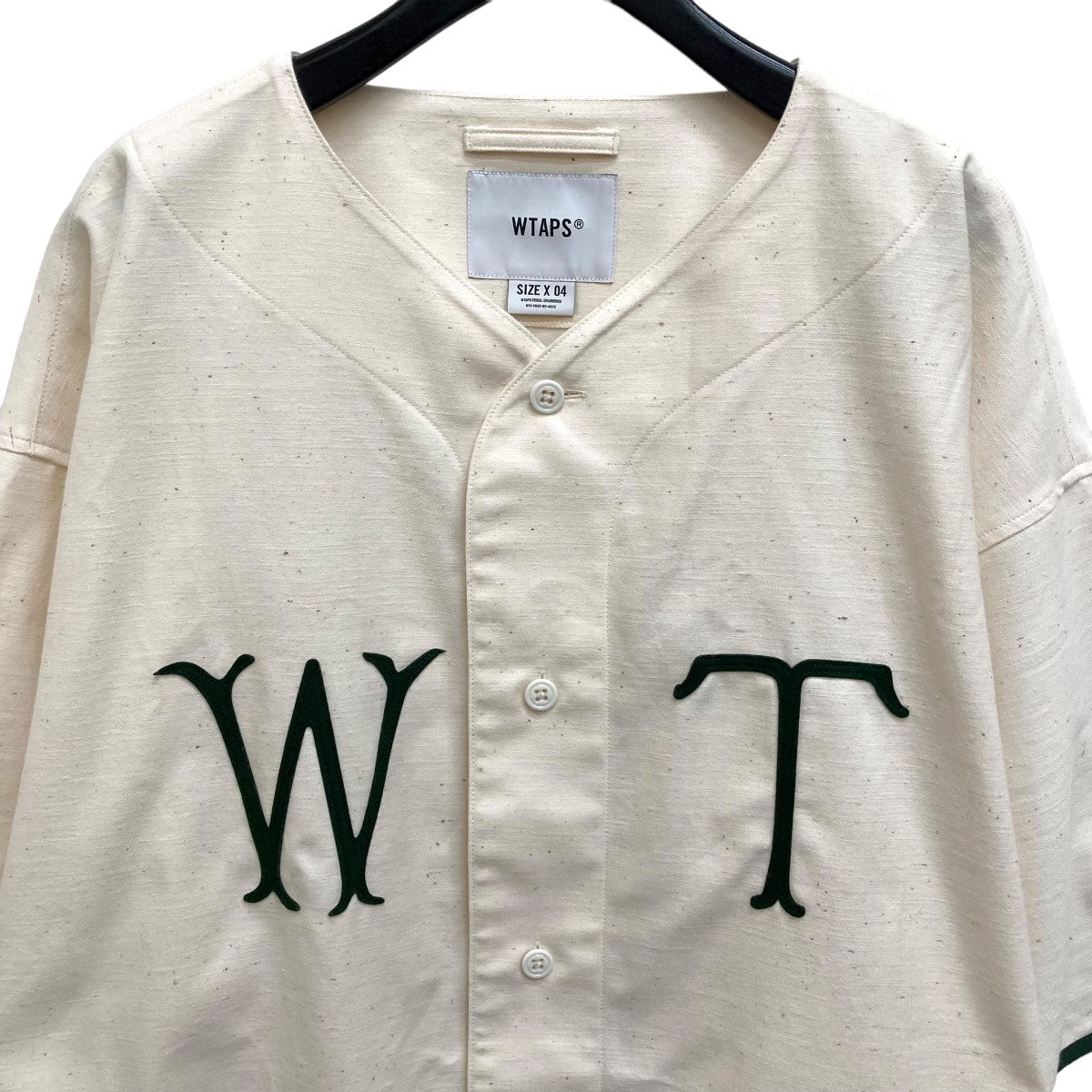 WTAPS(ダブルタップス) LEAGUE SS COTTON． SATIN． SPINA WHITE半袖シャツ241TQDT-SHM05