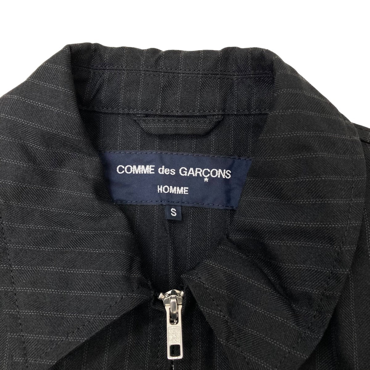 COMME des GARCONS HOMME(コムデギャルソンオム) 21AWシワ加工ストライプジャケットジップジャケットHH-J005