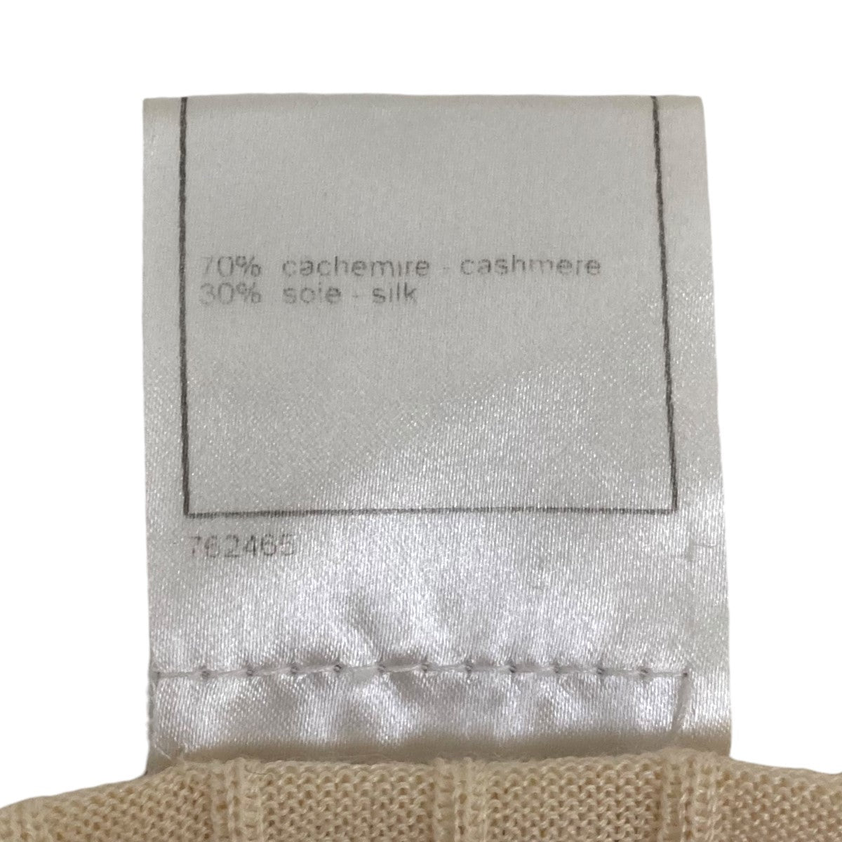 CHANEL シャネル 長袖 セーター カシミヤ ブラック ホワイト 34