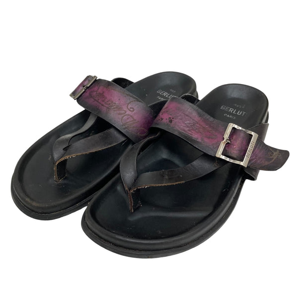 Berluti(ベルルッティ) サンダルE0187 E0187 ブラック×パープル サイズ