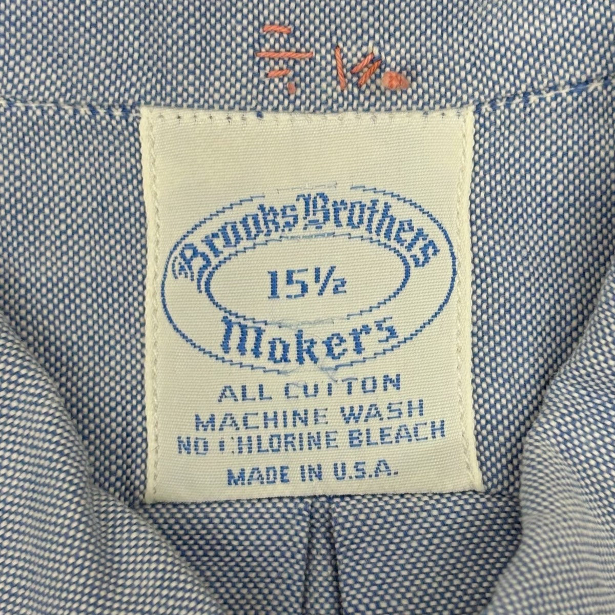 BROOKS BROTHERS　BD　半袖シャツ　ヒッコリー　S　アメリカ製 USA製 ブルックスブラザーズ ヒッコリーBDシャツ USAスピーマ