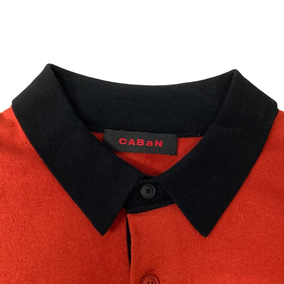 CABaN ストレッチコットン カットソー ポロシャツ ブラック Mサイズ