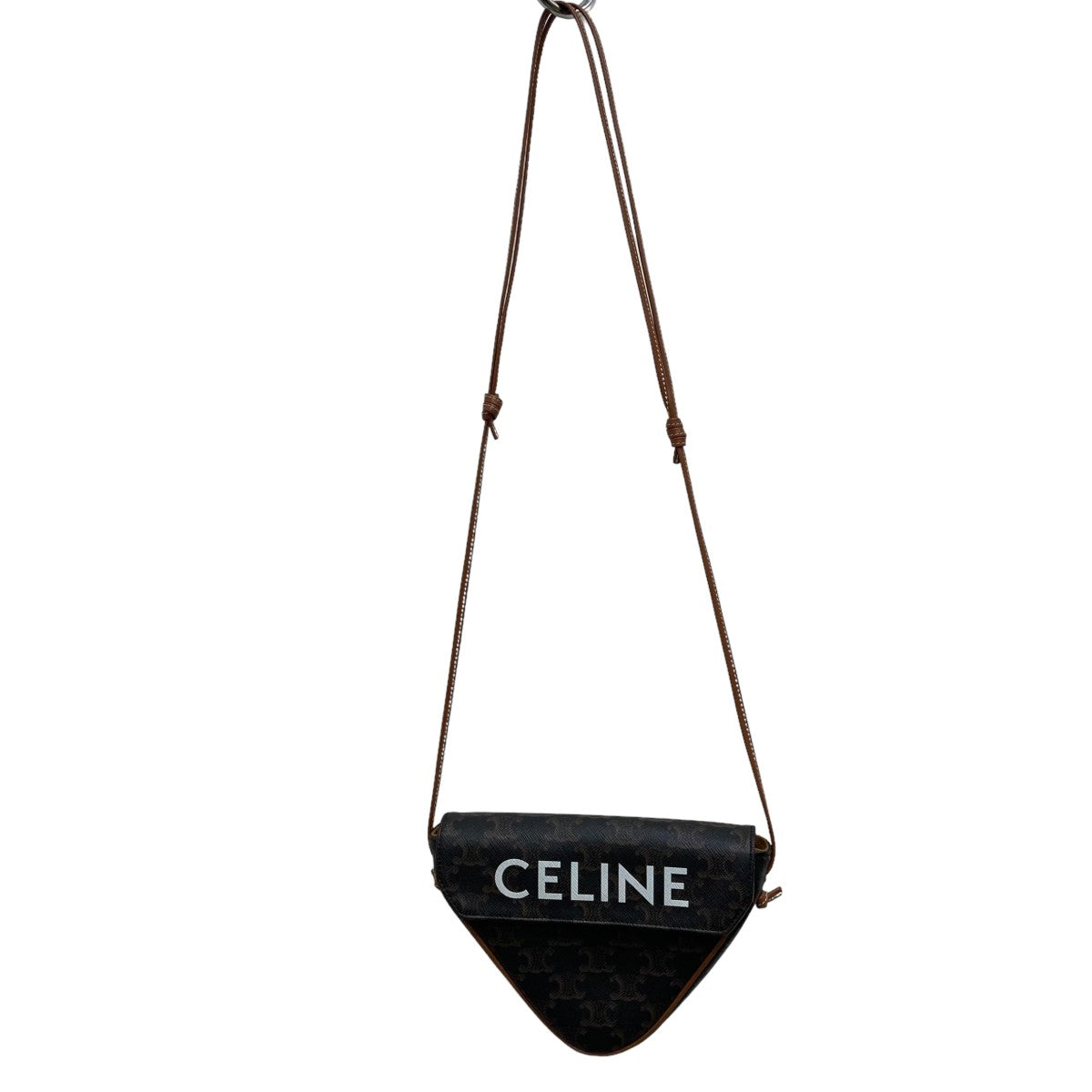 CELINE(セリーヌ) トリオンフキャンバス CELINEプリント トライアングルバッグショルダーバッグ