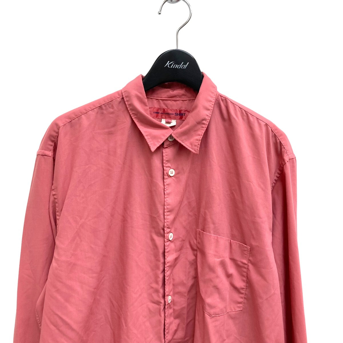 COMME des GARCONS SHIRT(コムデギャルソンシャツ) 製品染めポリエステルアシンメトリーヘムシャツFL-B039 FL-B039  ピンク サイズ M｜【公式】カインドオルオンライン ブランド古着・中古通販【kindal】