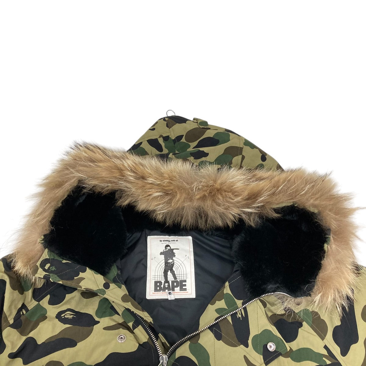 A BATHING APE(アベイシングエイプ) 2000年初期 1stカモ猿迷彩N-3B中綿コート