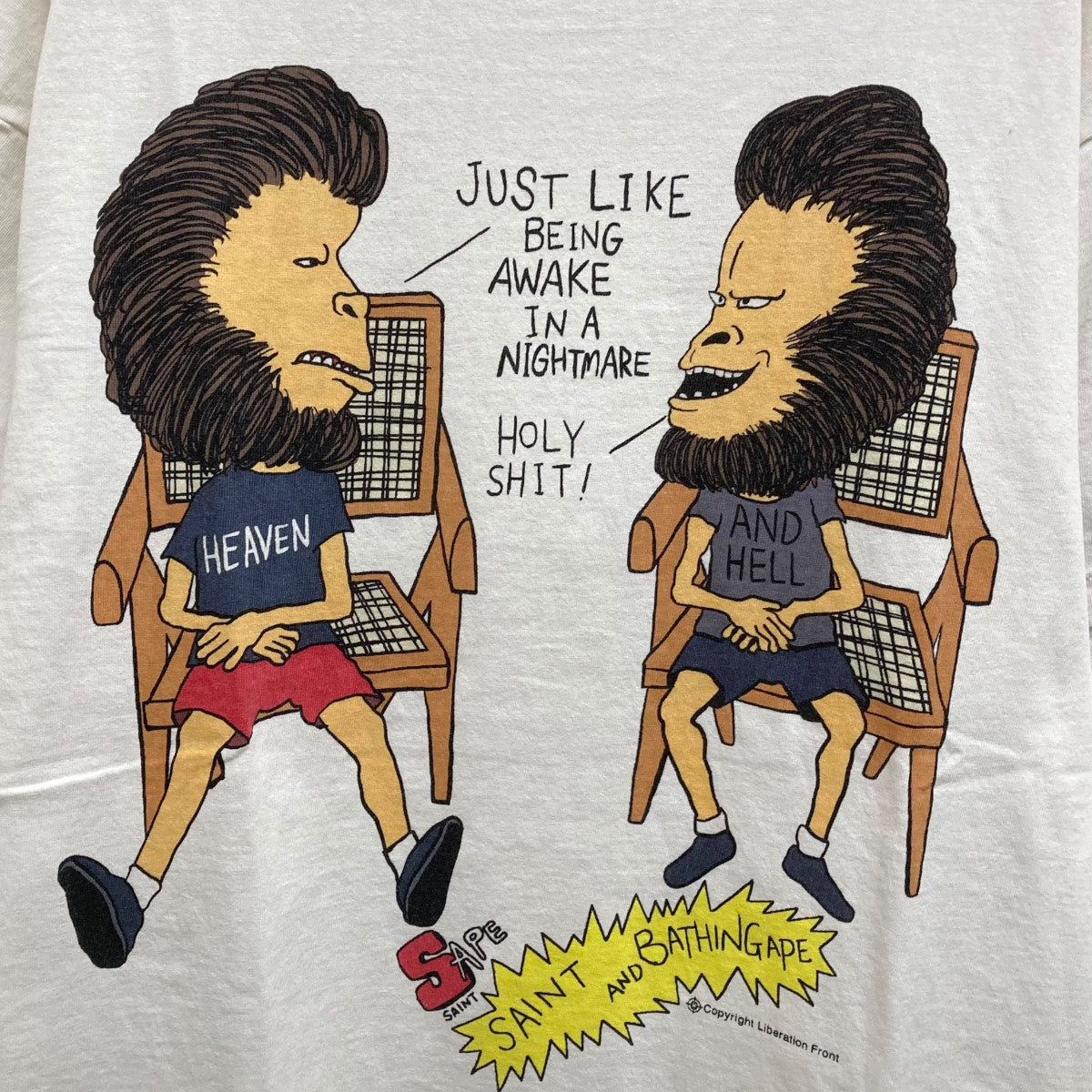 SAINT MICHAEL×A BATHING APE 23SSAP SS TEE HVN＆HELL半袖T