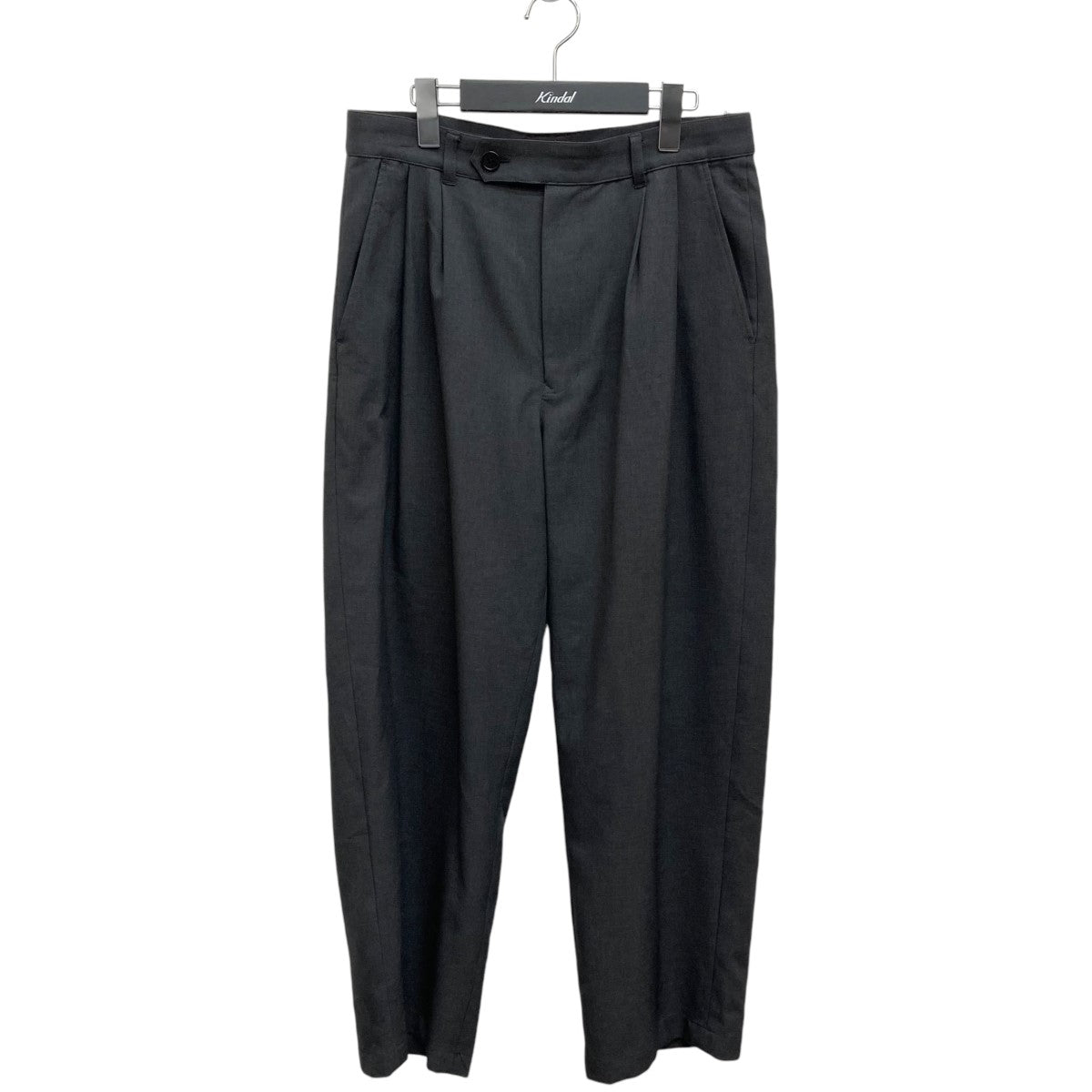 juha(ユハ) 2TUCK TAPERED CROPPED PANTSスラックス10130801-2 10130801-2 グレー サイズ  4｜【公式】カインドオルオンライン ブランド古着・中古通販【kindal】