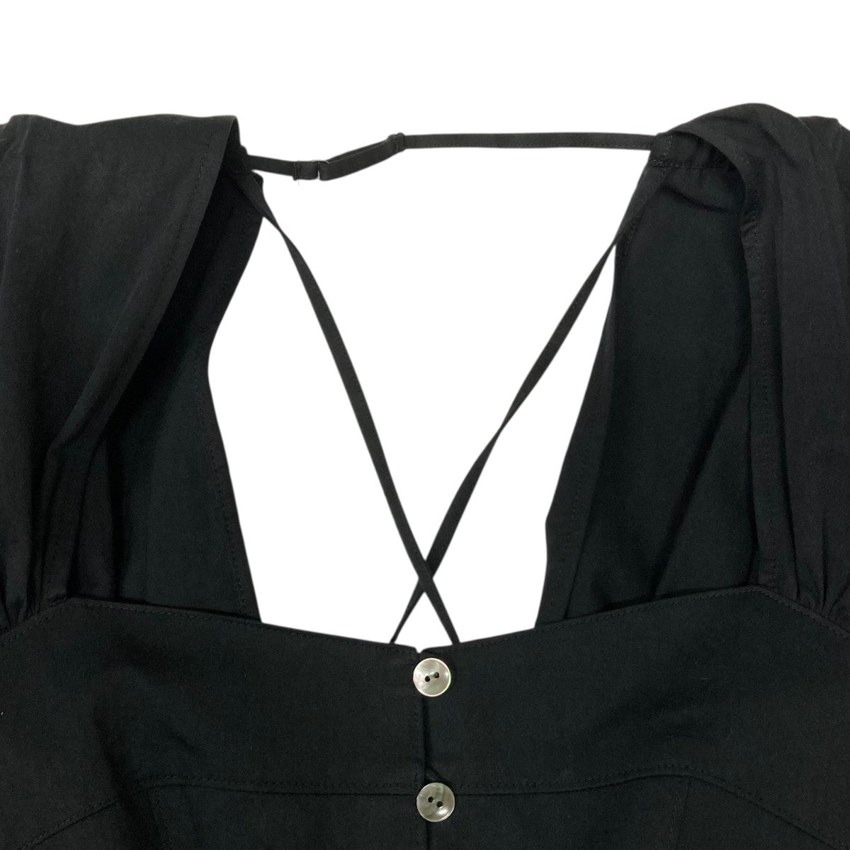 fetico ノースリーブ FETICO(フェティコ) OPEN-BACK GATHERED ORGANIC COTTON TOP