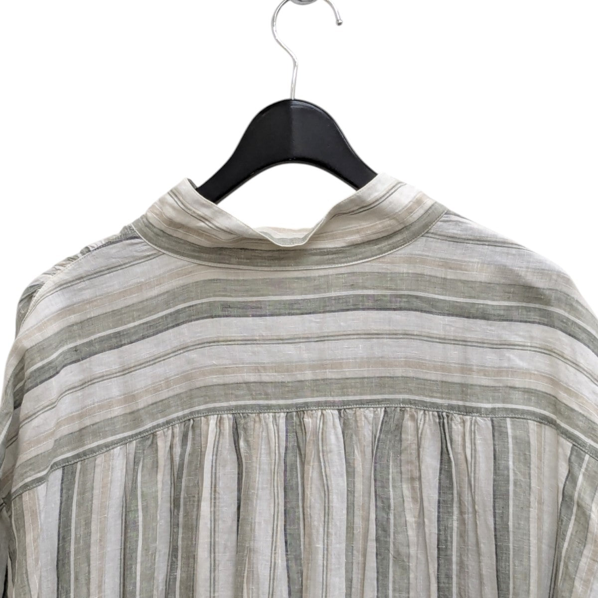 ネストローブ　リネンストライプロングシャツ nest Robe(ネストローブ) リネンストライプロングシャツ01241