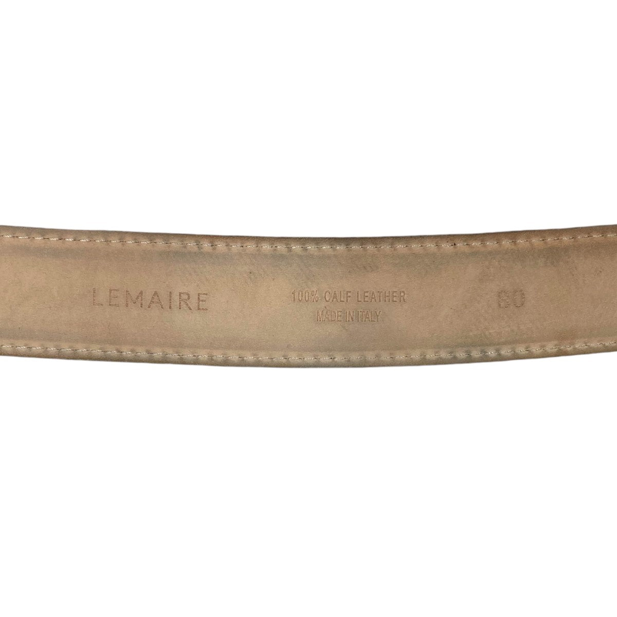 LEMAIRE(ルメール) バックルレザーベルト ブラック×ゴールド