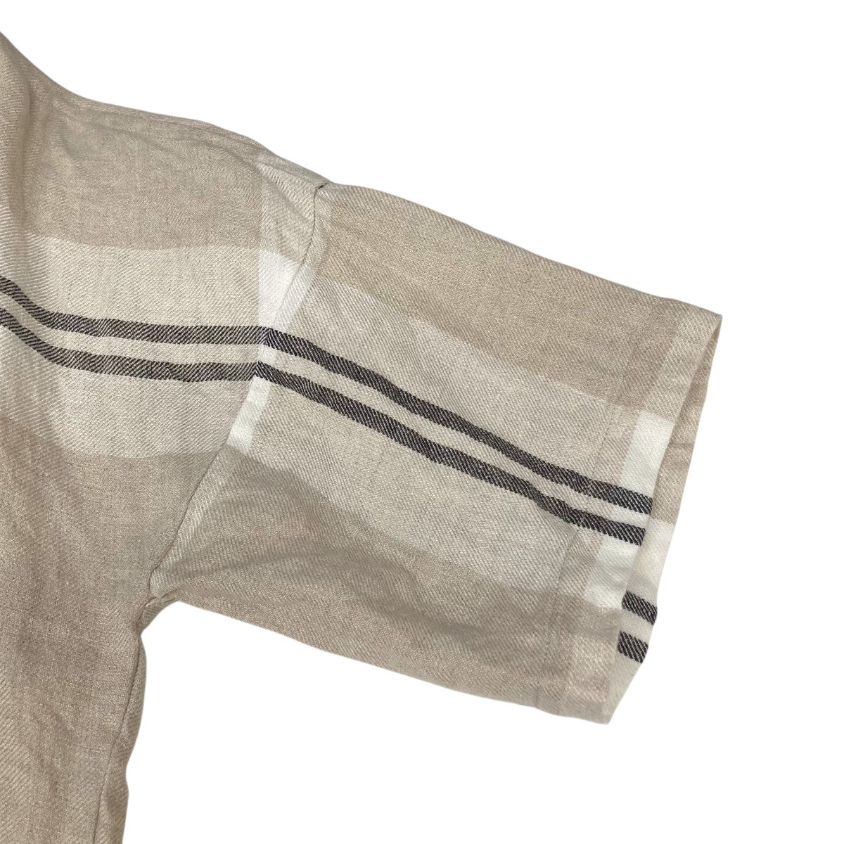 SUNSEA(サンシー) Linen Check Fried Shrimp Shirt半袖シャツ