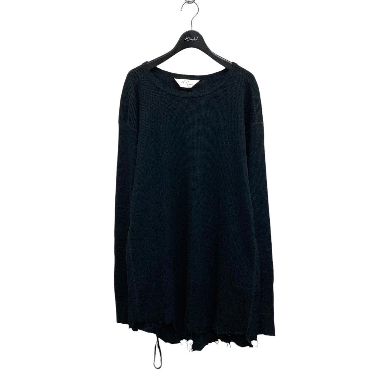 ANCELLM(アンセルム) DAMAGE WAFFLE CREW LS T-SHIRT長袖