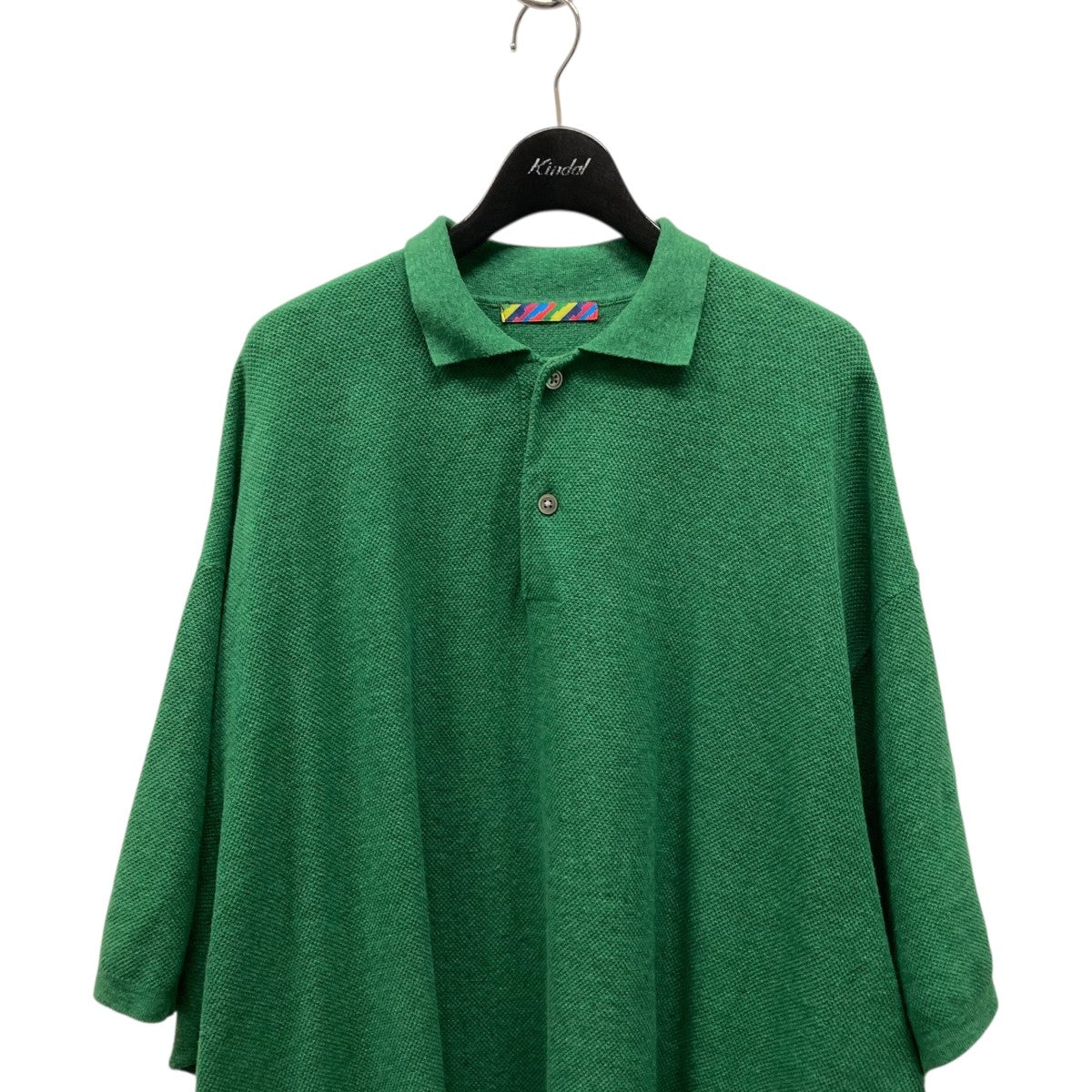 is-ness(イズネス) KNITTED BIG POLO半袖ニットポロシャツ