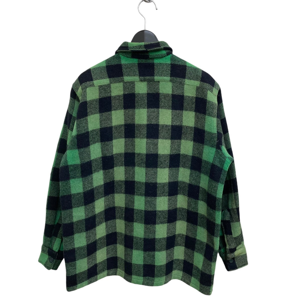 40S 筆記体タグ Check Patterned Wool Shirtチェックオープンカラーシャツ