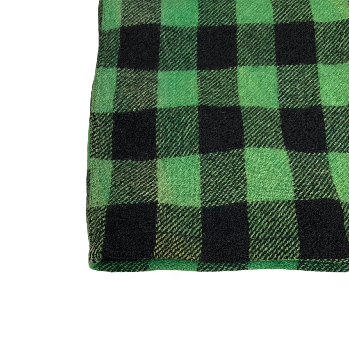 40S 筆記体タグ Check Patterned Wool Shirtチェックオープンカラーシャツ