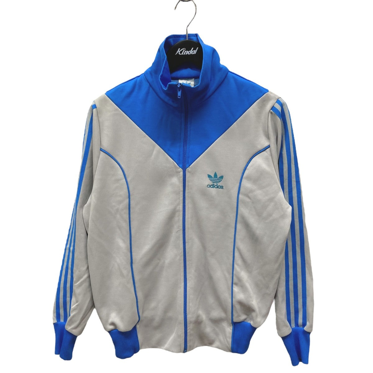 60s 70s adidas トラックジャケット 3号　ブルー　アディダス 超希少】70s adidas トラックジャケット ライトブルー