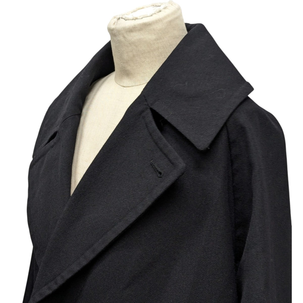 23ss 試着のみ　COMOLI コモリ　タイロッケンコート　ブラック　サイズ3 COMOLI(コモリ) ウールサージタイロッケンコートN03-04004 N03