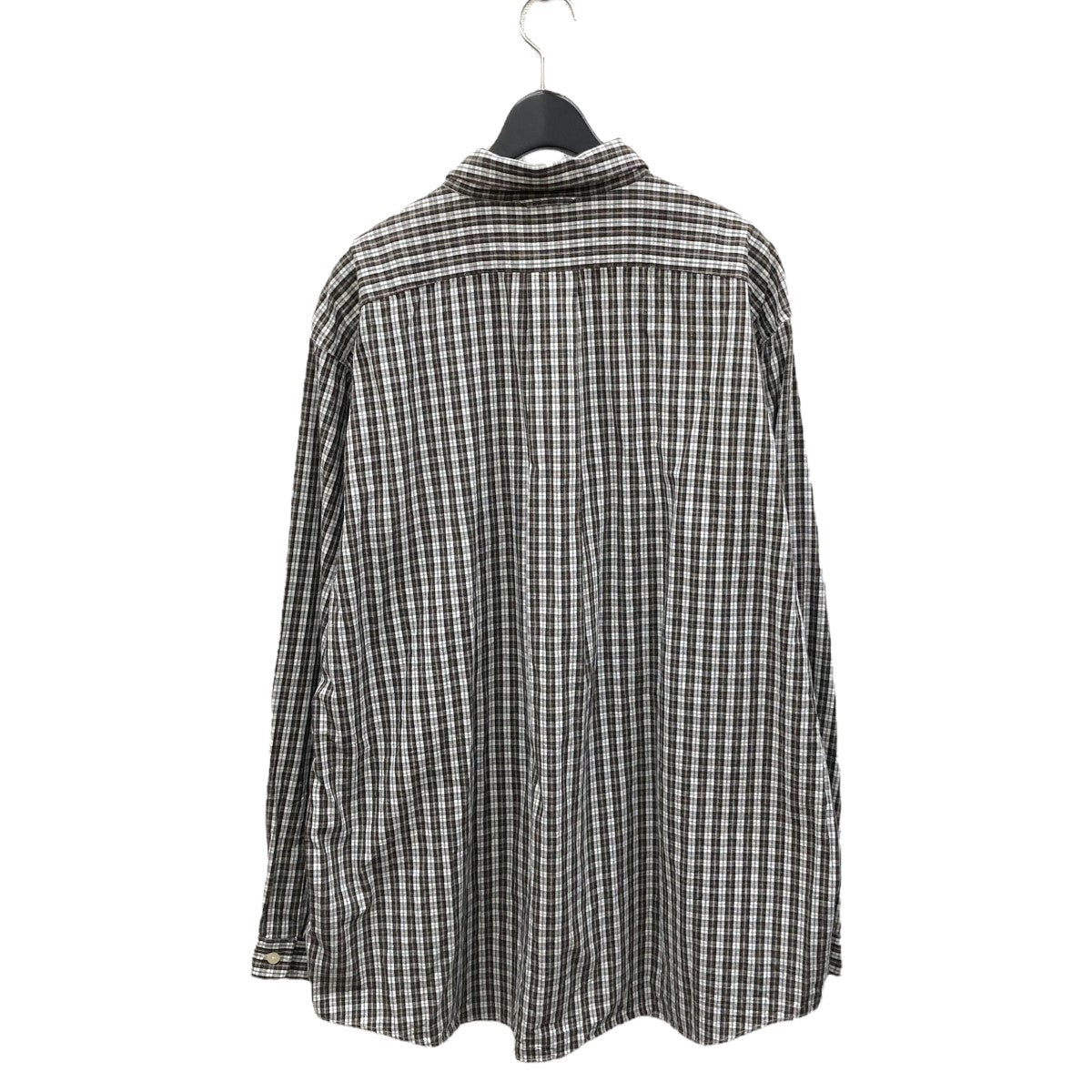 YAECA×STEVEN ALAN チェック長袖シャツ121014 121014 ブラウン