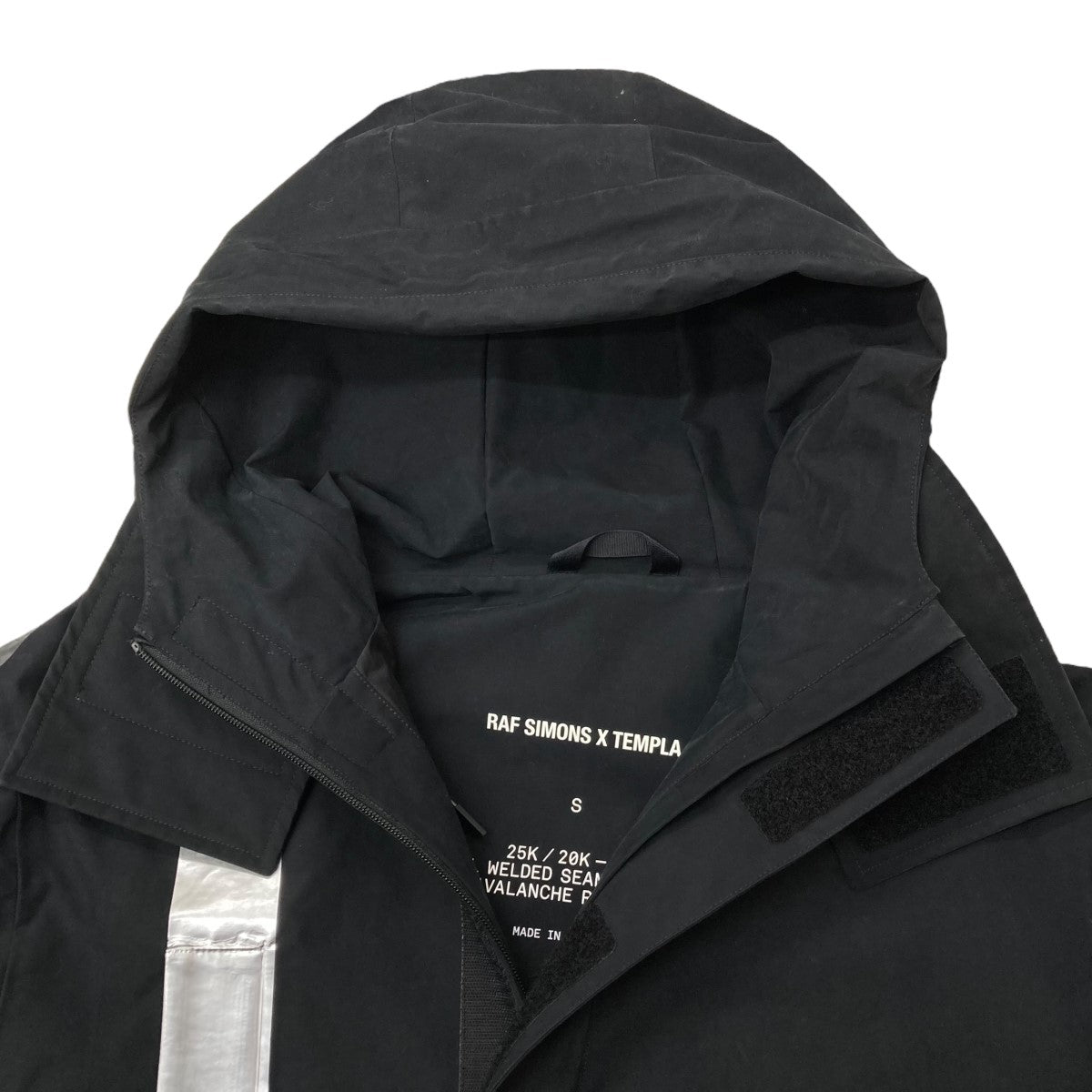 『Raf Simons TEMPLA』 ラフシモンズ (XS) シェルジャケット RAF SIMONS(ラフシモンズ) 19AWBlack Templa Edition Oversized Shell