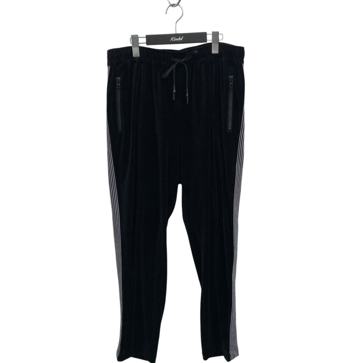 VELOUR TRACK PANTS - Blackパンツ