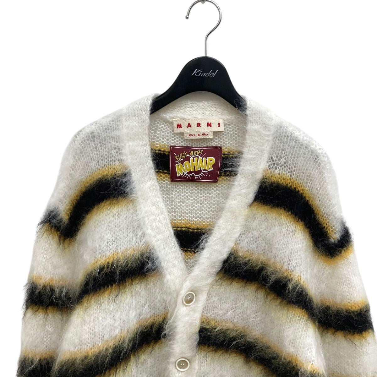 MARNI(マルニ) 22AWマルチカラーボーダーモヘアカーディガンCDMG005103  