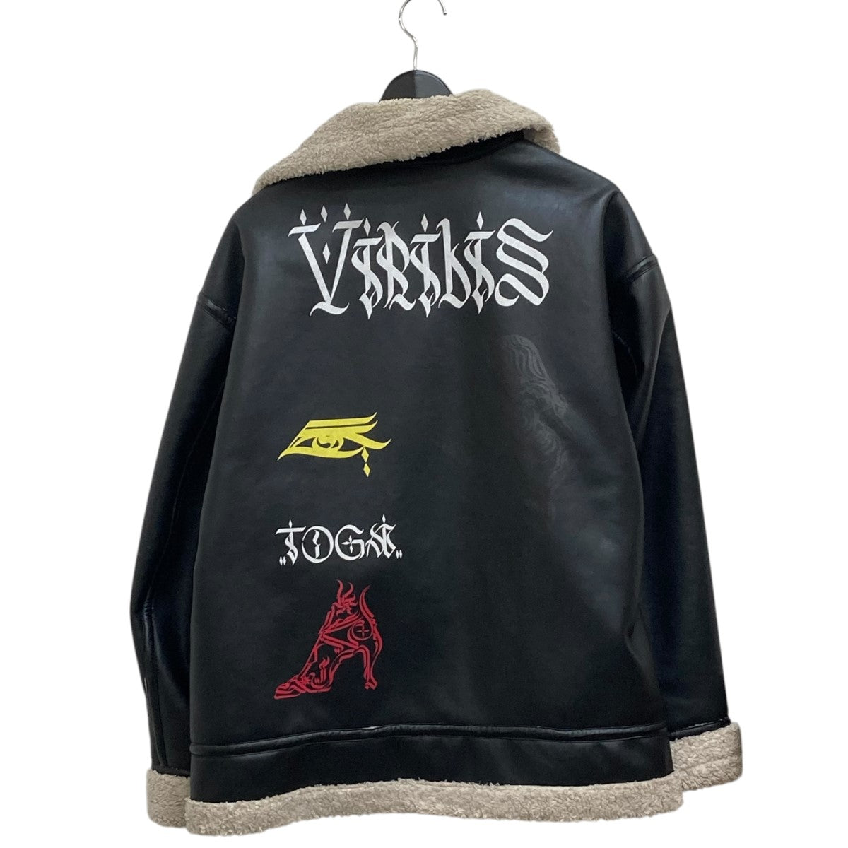 TOGA VIRILIS(トーガヴィリリース) Fake Boa Blousonレザージャケット 