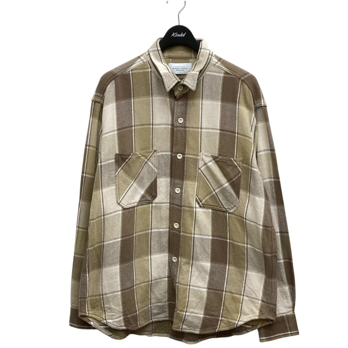 UNUSED(アンユーズド) 24SSLong sleeve check shirt長袖シャツ