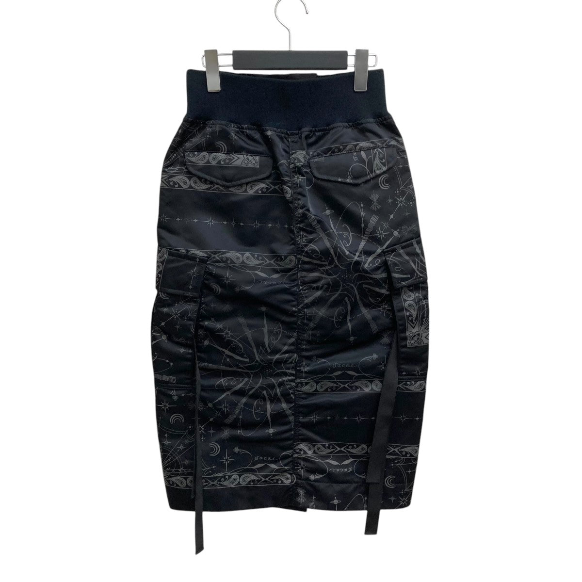 sacai×Dr．Woo ナイロンスカート20-05159 20-05159 ブラック×グレー