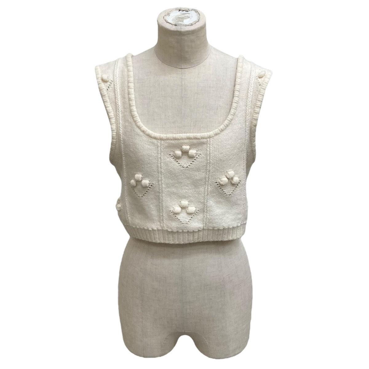 mame kurogouchi Bubble Pattern Sleeveless Knitted TopビスチェMM22PF-KN726 古着・中古-1枚目のアイテム画像