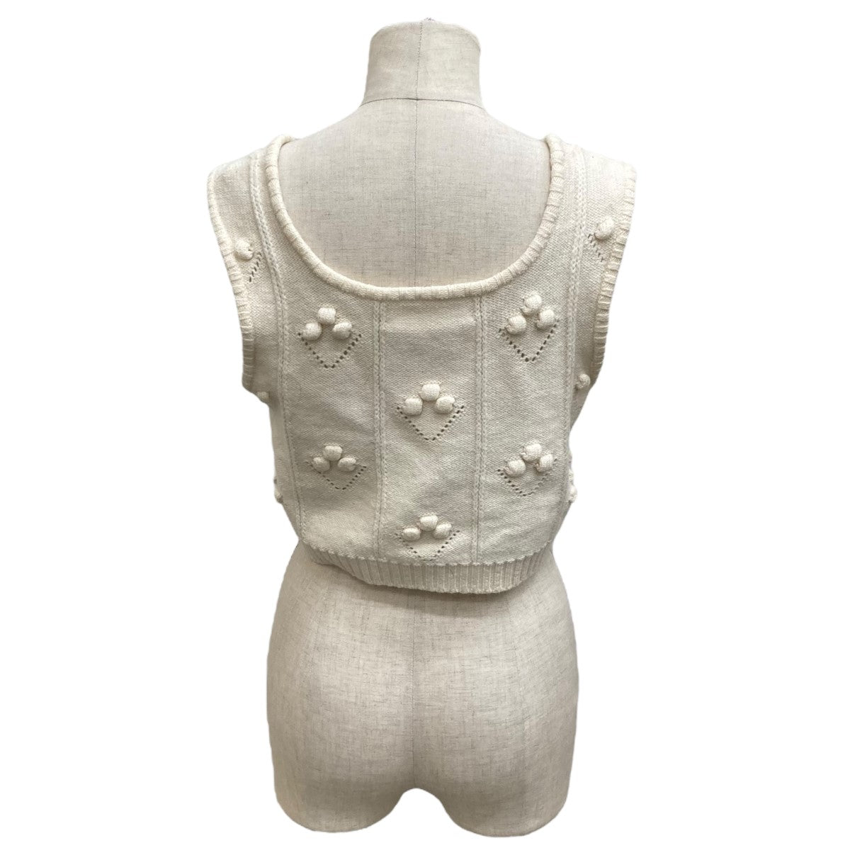 mame kurogouchi Bubble Pattern Sleeveless Knitted TopビスチェMM22PF-KN726 古着・中古-2枚目のアイテム画像