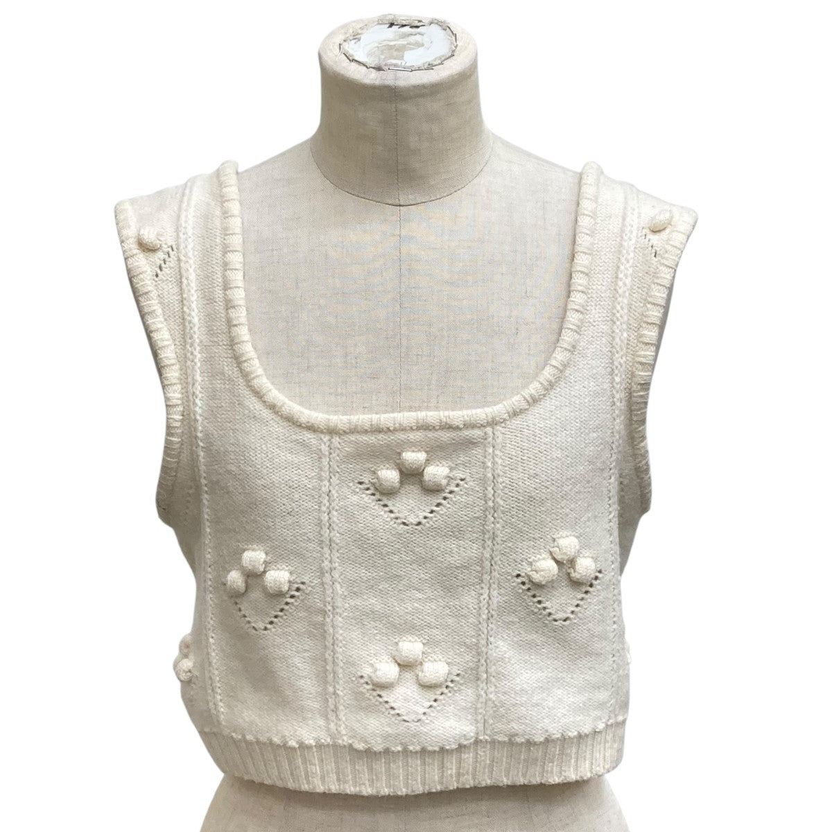 mame kurogouchi Bubble Pattern Sleeveless Knitted TopビスチェMM22PF-KN726 古着・中古-3枚目のアイテム画像