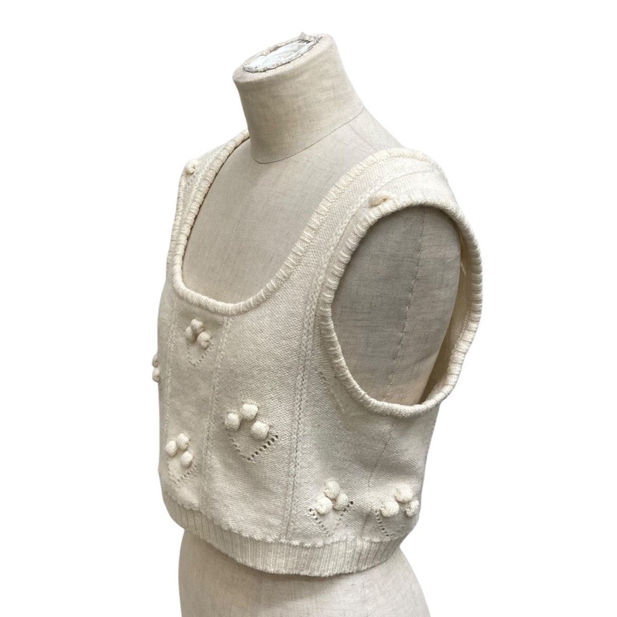 mame kurogouchi Bubble Pattern Sleeveless Knitted TopビスチェMM22PF-KN726 古着・中古-4枚目のアイテム画像