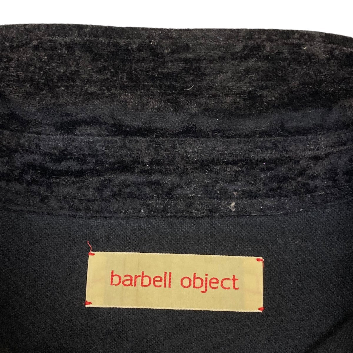barbell object(バーベルオブジェクト) velveteen po長袖シャツ barbell object(バーベルオブジェクト) velveteen po長袖シャツ