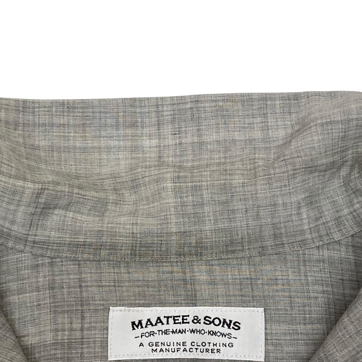 美品　maatee&sons グレー　シャツ　サイズ2番 楽天市場】MAATEE&SONSの通販