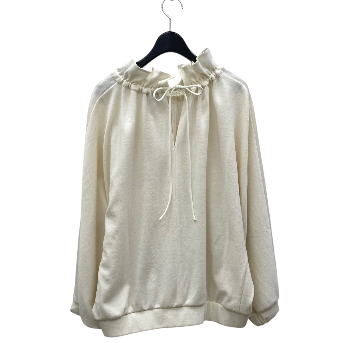 22SS Drawer ドゥロワー コットンシルクダブルフリルカラーブラウス M 22SS Drawer ドゥロワー コットンシルクダブルフリルカラーブラウス M