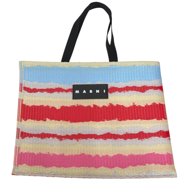 MARNI(マルニ) タタミトートバッグ レッド×ブルー×アイボリー｜【公式